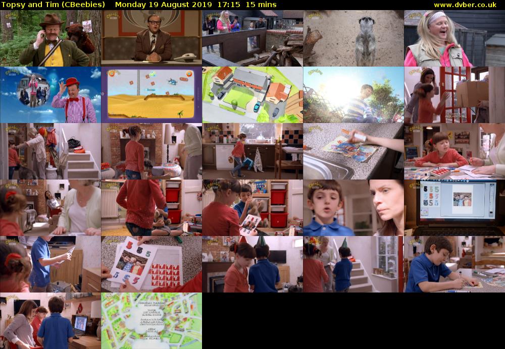 Topsy and Tim (CBeebies) Monday 19 August 2019 17:15 - 17:30