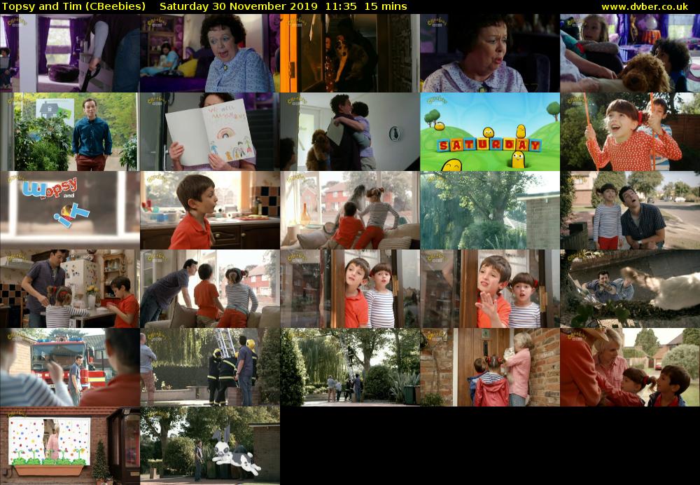 Topsy and Tim (CBeebies) Saturday 30 November 2019 11:35 - 11:50