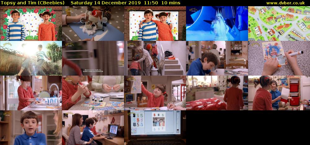 Topsy and Tim (CBeebies) Saturday 14 December 2019 11:50 - 12:00