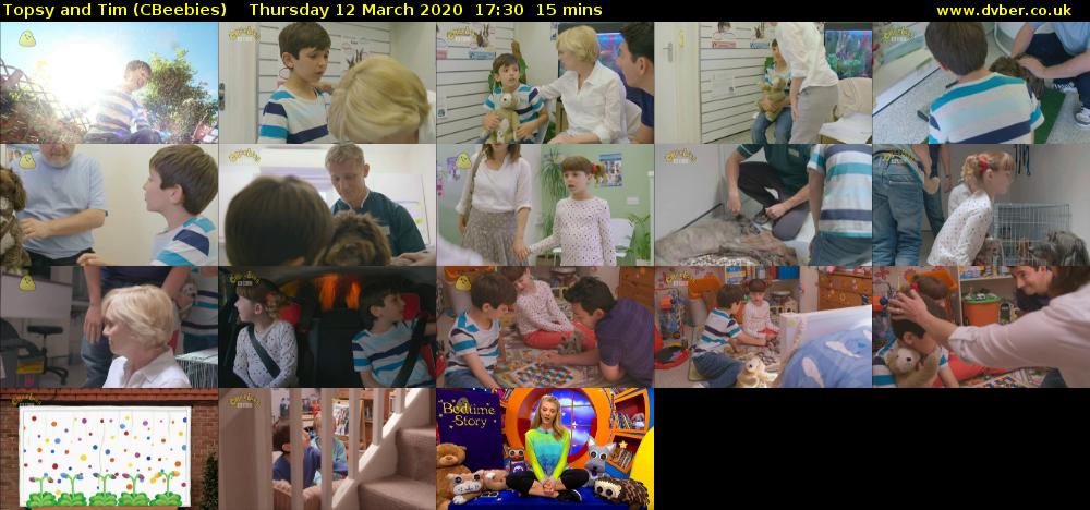 Topsy and Tim (CBeebies) Thursday 12 March 2020 17:30 - 17:45