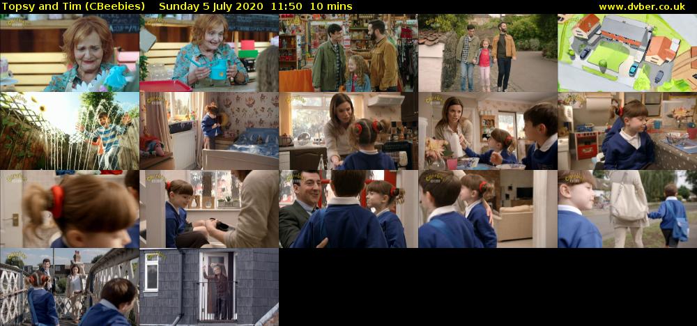 Topsy and Tim (CBeebies) Sunday 5 July 2020 11:50 - 12:00