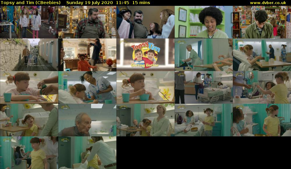 Topsy and Tim (CBeebies) Sunday 19 July 2020 11:45 - 12:00