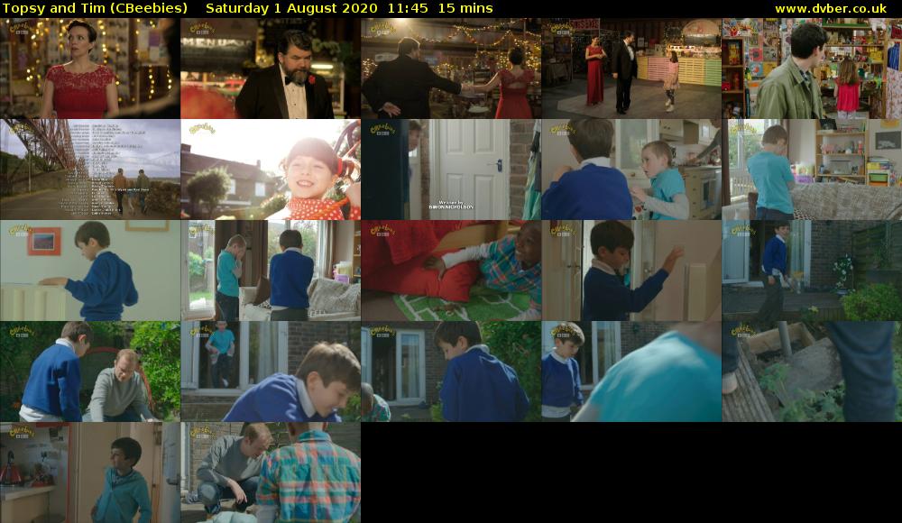Topsy and Tim (CBeebies) Saturday 1 August 2020 11:45 - 12:00