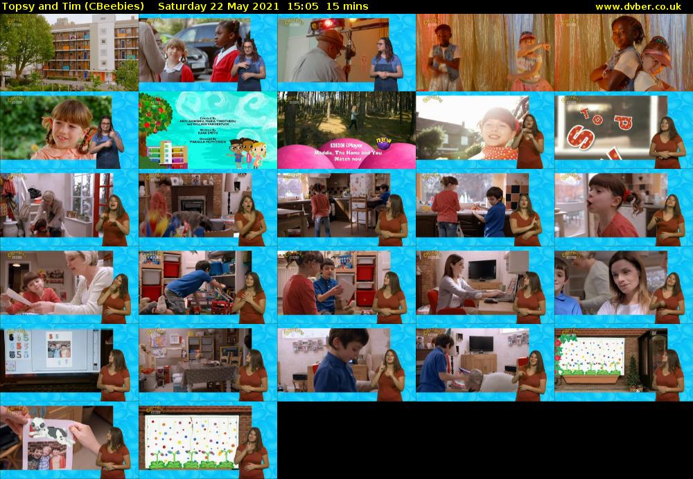 Topsy and Tim (CBeebies) Saturday 22 May 2021 15:05 - 15:20
