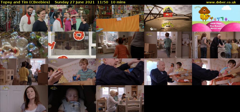 Topsy and Tim (CBeebies) Sunday 27 June 2021 11:50 - 12:00