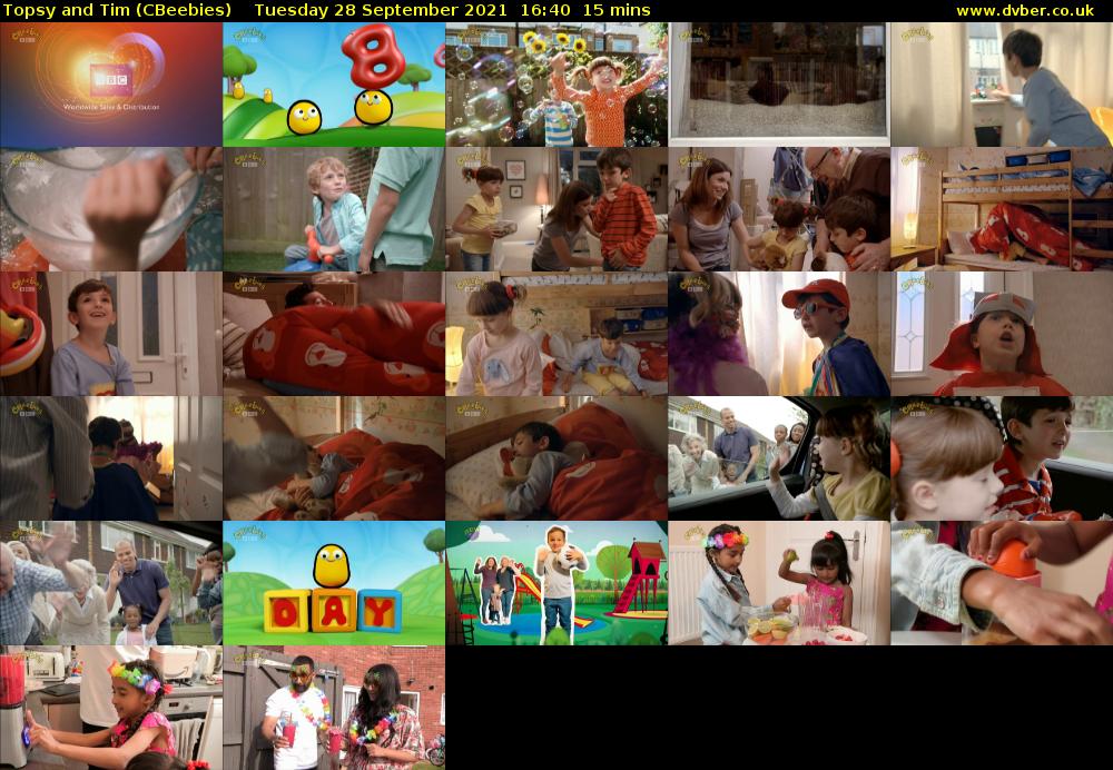 Topsy and Tim (CBeebies) Tuesday 28 September 2021 16:40 - 16:55