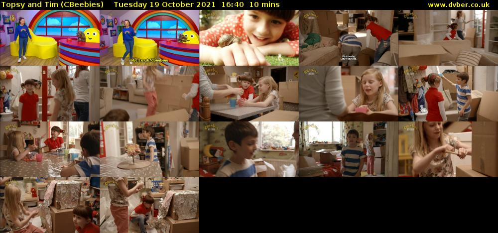 Topsy and Tim (CBeebies) Tuesday 19 October 2021 16:40 - 16:50