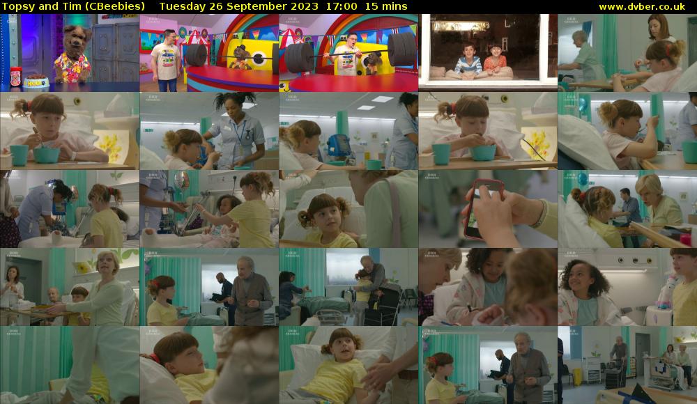Topsy and Tim (CBeebies) Tuesday 26 September 2023 17:00 - 17:15