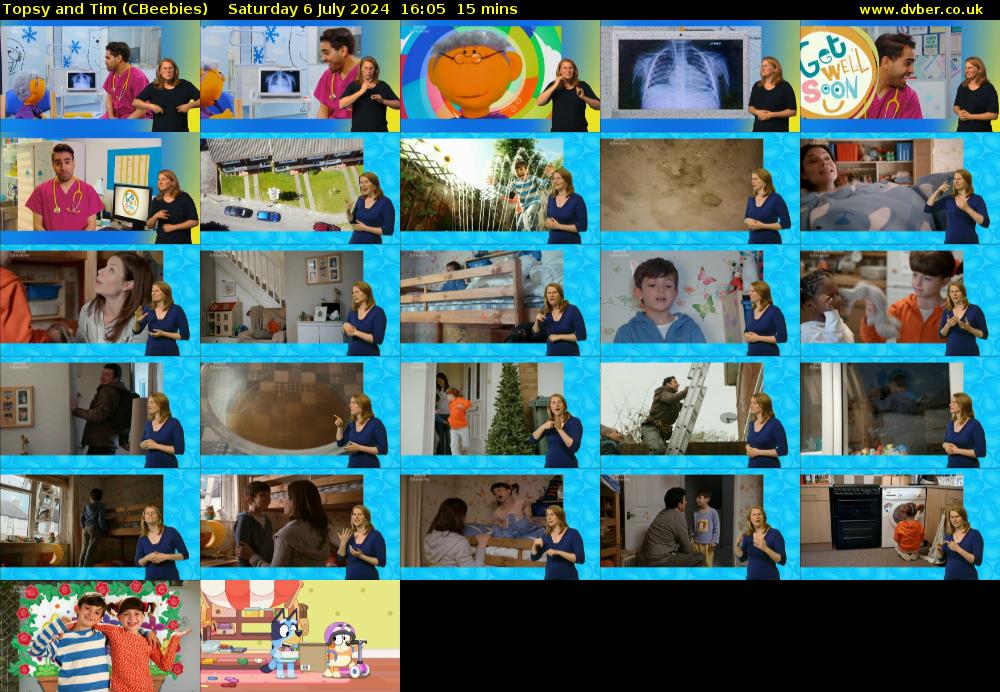 Topsy and Tim (CBeebies) Saturday 6 July 2024 16:05 - 16:20