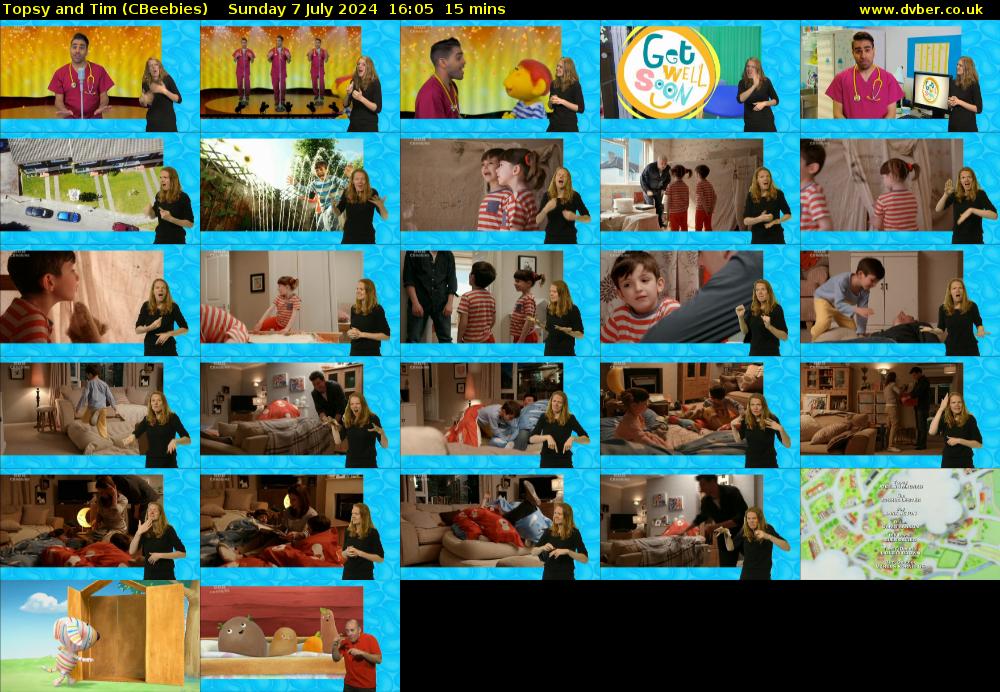Topsy and Tim (CBeebies) Sunday 7 July 2024 16:05 - 16:20