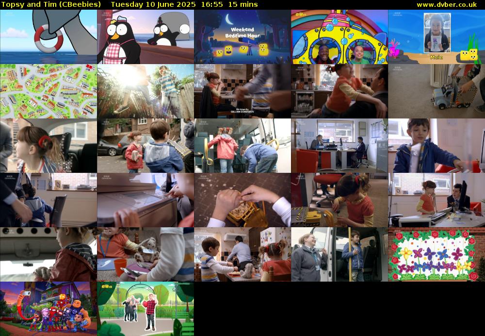 Topsy and Tim (CBeebies) Tuesday 10 June 2025 16:55 - 17:10