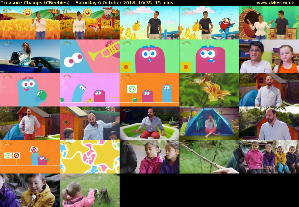 Treasure Champs (CBeebies) Saturday 6 October 2018 16:35 - 16:50