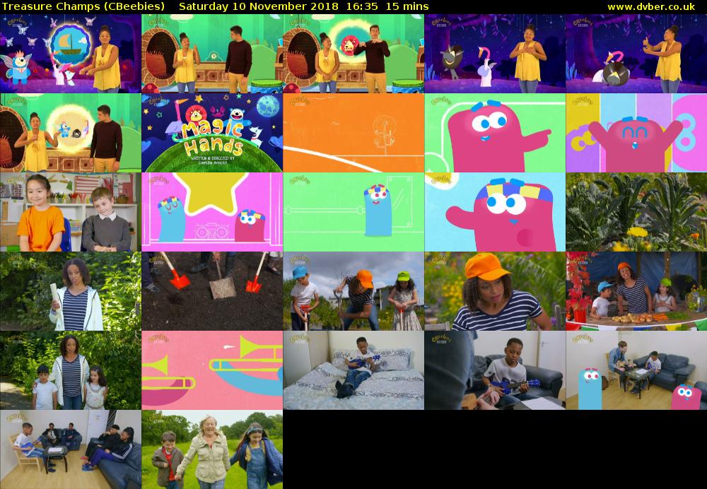Treasure Champs (CBeebies) Saturday 10 November 2018 16:35 - 16:50
