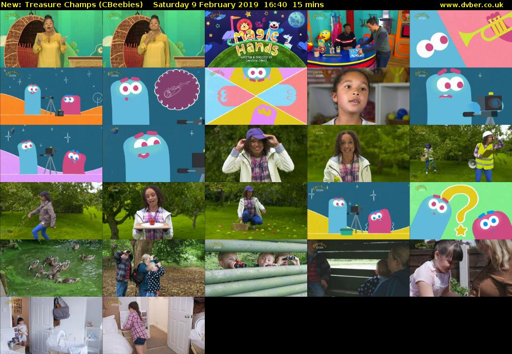 Treasure Champs (CBeebies) Saturday 9 February 2019 16:40 - 16:55