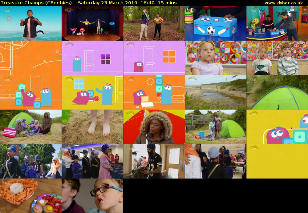 Treasure Champs (CBeebies) Saturday 23 March 2019 16:40 - 16:55
