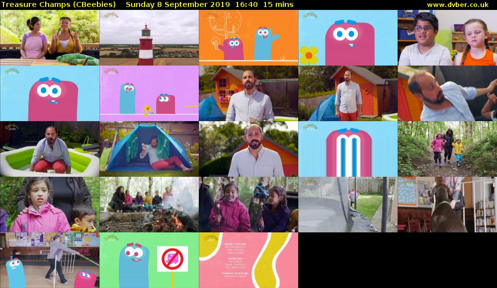 Treasure Champs (CBeebies) Sunday 8 September 2019 16:40 - 16:55