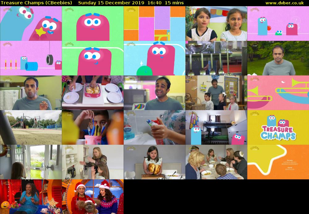 Treasure Champs (CBeebies) Sunday 15 December 2019 16:40 - 16:55