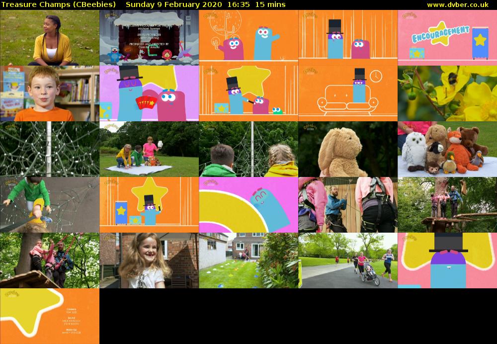 Treasure Champs (CBeebies) Sunday 9 February 2020 16:35 - 16:50