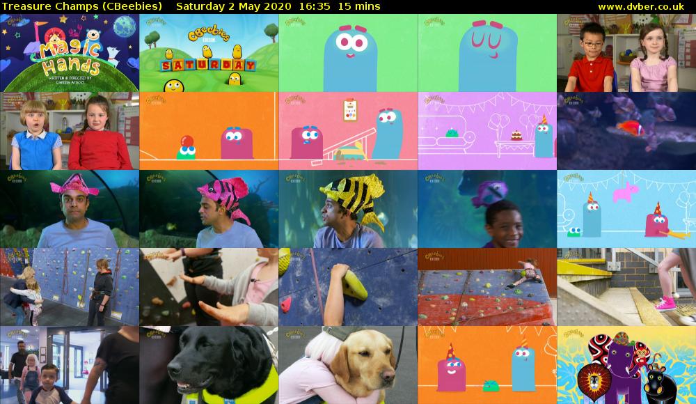 Treasure Champs (CBeebies) Saturday 2 May 2020 16:35 - 16:50