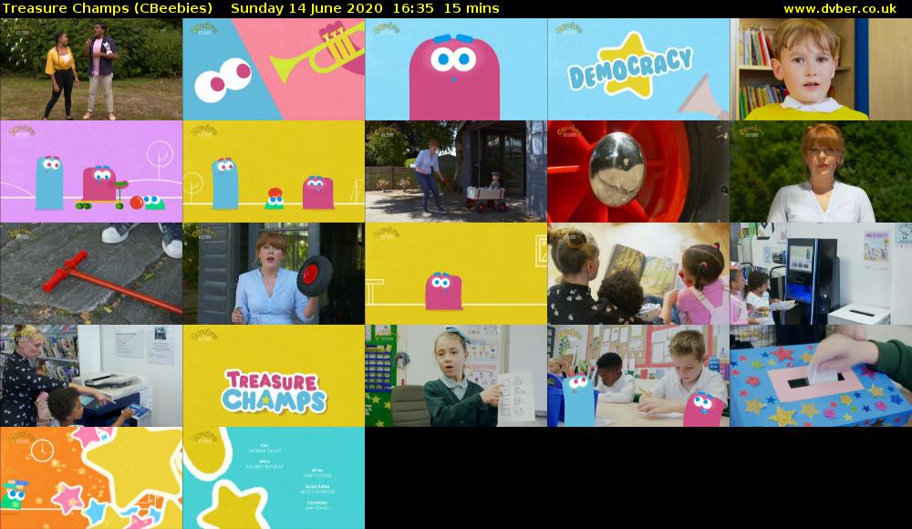 Treasure Champs (CBeebies) Sunday 14 June 2020 16:35 - 16:50