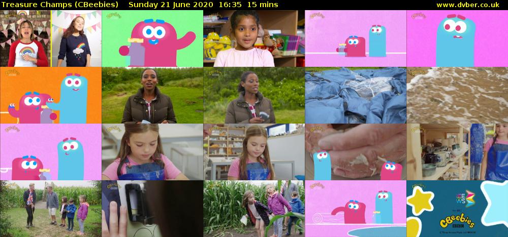 Treasure Champs (CBeebies) Sunday 21 June 2020 16:35 - 16:50