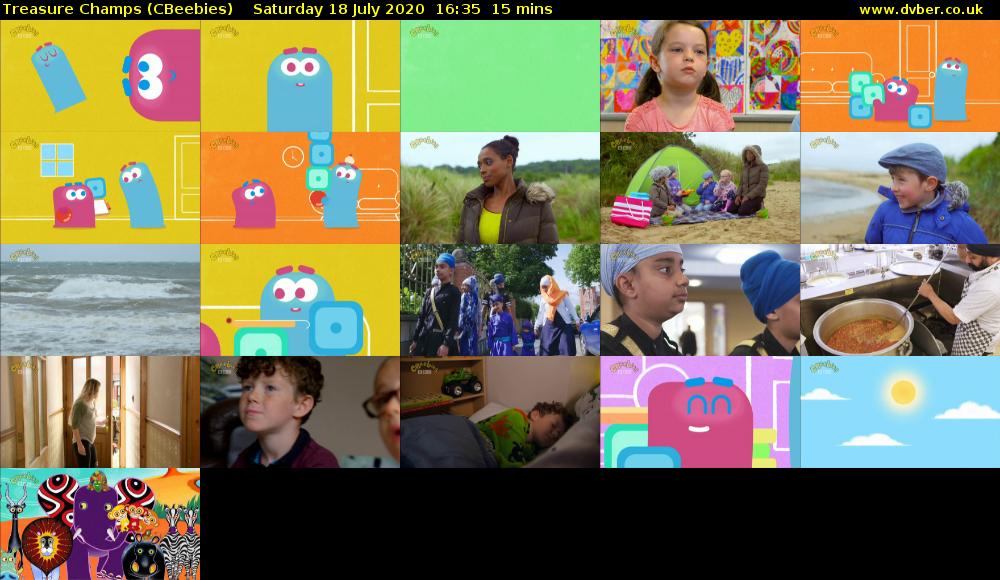 Treasure Champs (CBeebies) Saturday 18 July 2020 16:35 - 16:50