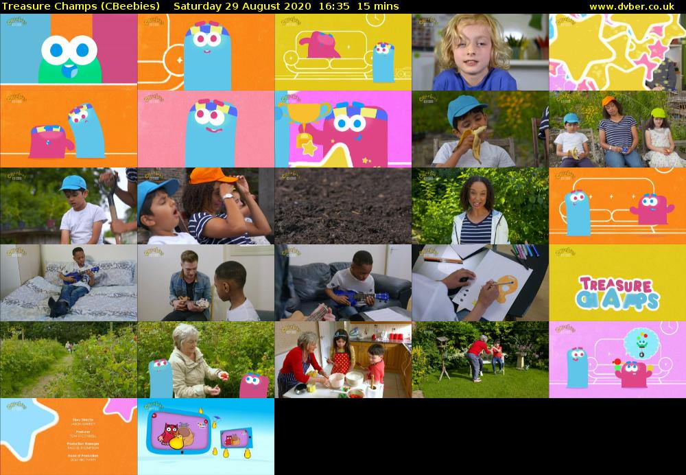 Treasure Champs (CBeebies) Saturday 29 August 2020 16:35 - 16:50