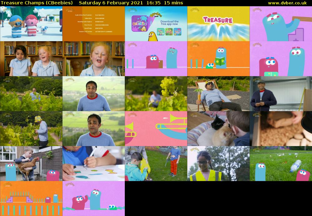 Treasure Champs (CBeebies) Saturday 6 February 2021 16:35 - 16:50
