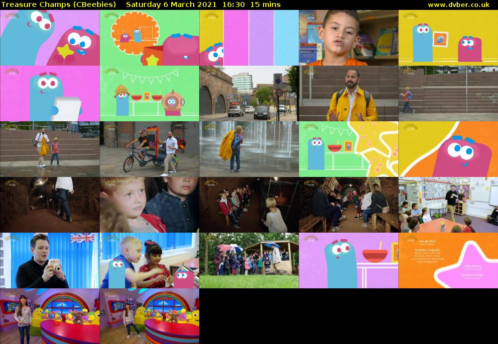 Treasure Champs (CBeebies) Saturday 6 March 2021 16:30 - 16:45