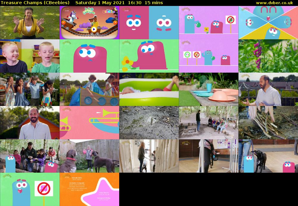 Treasure Champs (CBeebies) Saturday 1 May 2021 16:30 - 16:45