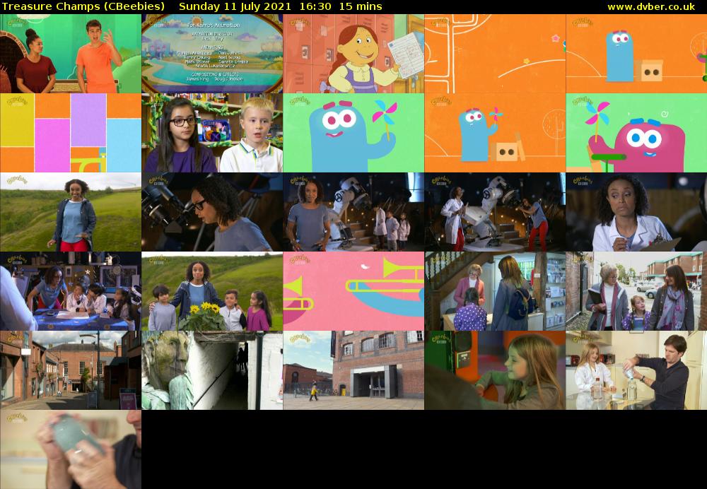 Treasure Champs (CBeebies) Sunday 11 July 2021 16:30 - 16:45