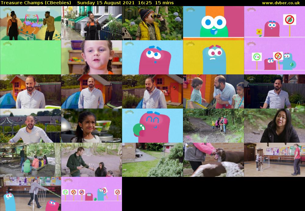 Treasure Champs (CBeebies) Sunday 15 August 2021 16:25 - 16:40