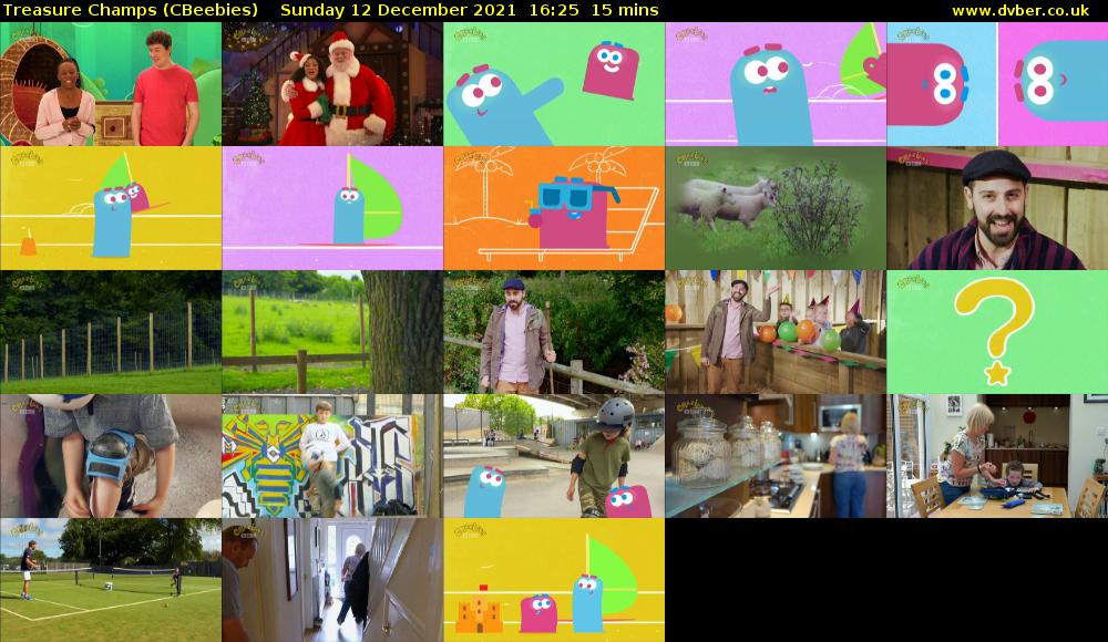 Treasure Champs (CBeebies) Sunday 12 December 2021 16:25 - 16:40