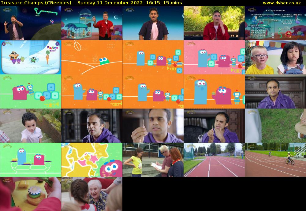 Treasure Champs (CBeebies) Sunday 11 December 2022 16:15 - 16:30