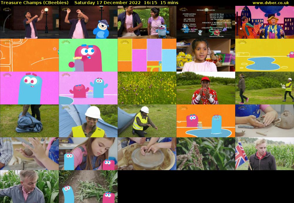 Treasure Champs (CBeebies) Saturday 17 December 2022 16:15 - 16:30