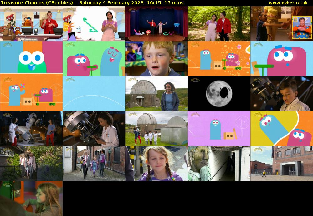 Treasure Champs (CBeebies) Saturday 4 February 2023 16:15 - 16:30
