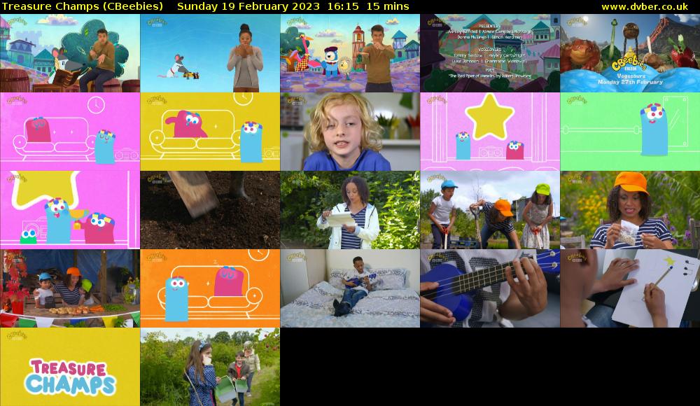 Treasure Champs (CBeebies) Sunday 19 February 2023 16:15 - 16:30