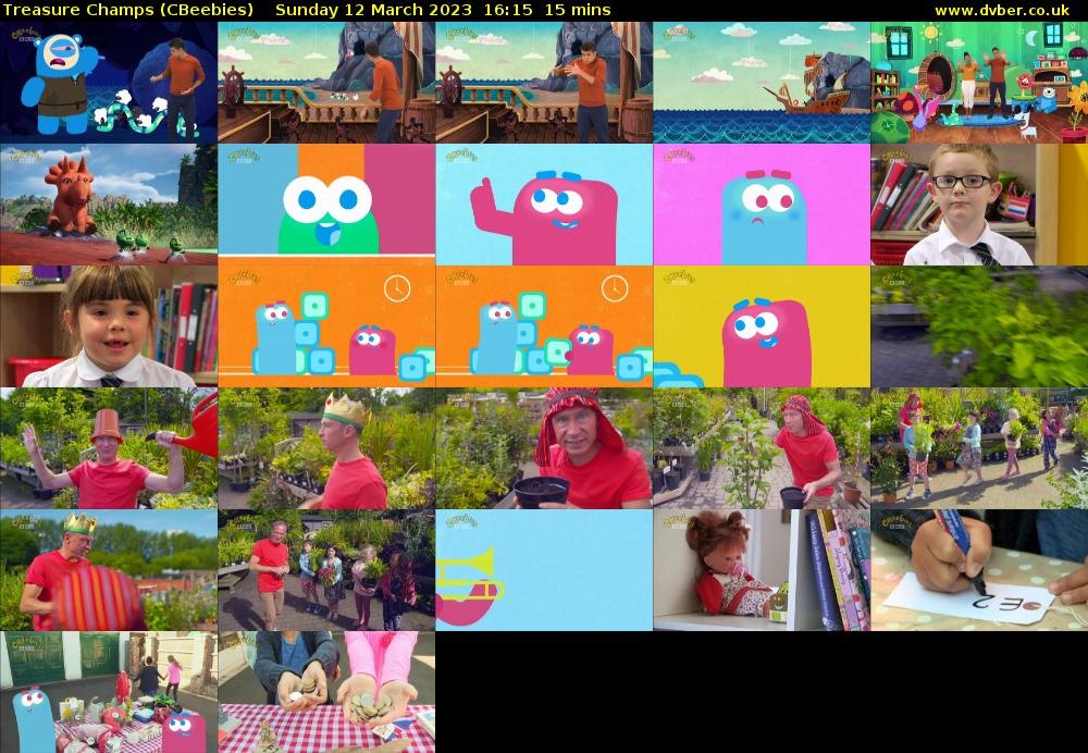 Treasure Champs (CBeebies) Sunday 12 March 2023 16:15 - 16:30