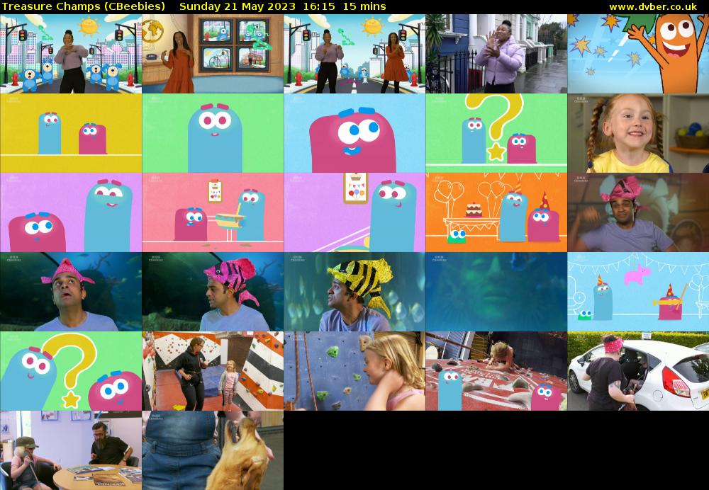 Treasure Champs (CBeebies) Sunday 21 May 2023 16:15 - 16:30