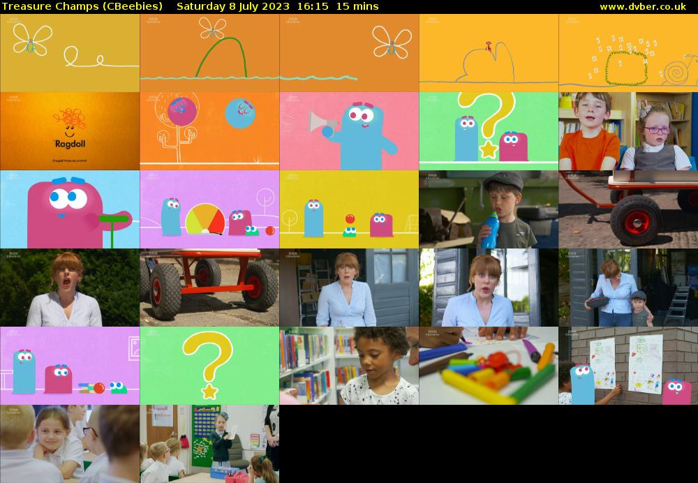 Treasure Champs (CBeebies) Saturday 8 July 2023 16:15 - 16:30