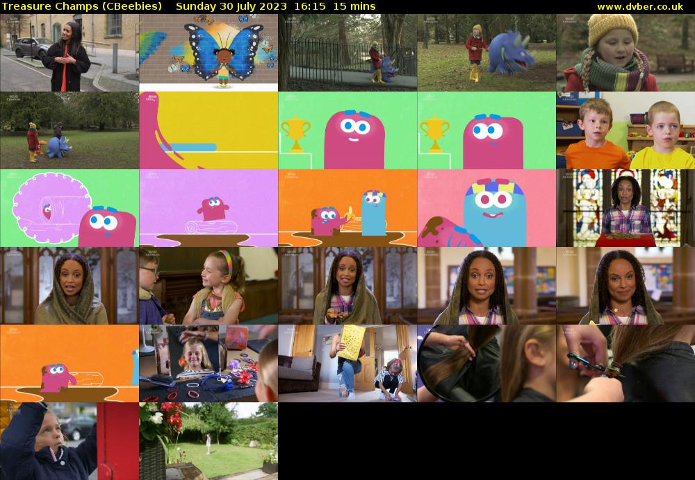 Treasure Champs (CBeebies) Sunday 30 July 2023 16:15 - 16:30