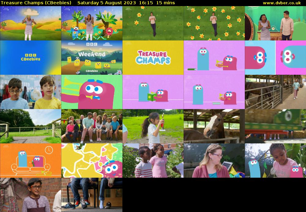 Treasure Champs (CBeebies) Saturday 5 August 2023 16:15 - 16:30