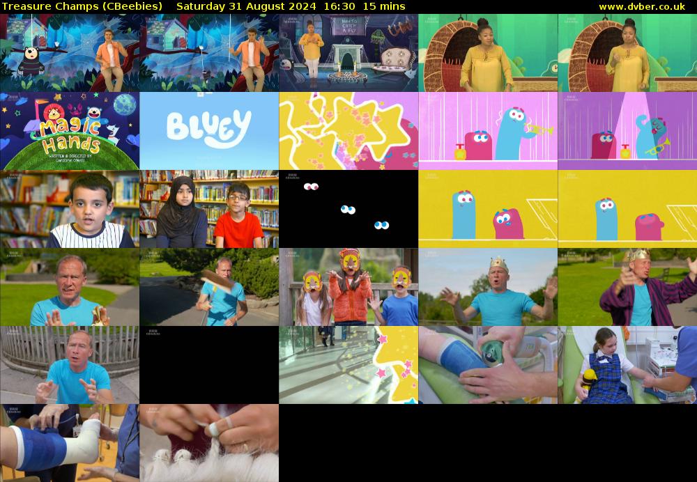Treasure Champs (CBeebies) Saturday 31 August 2024 16:30 - 16:45