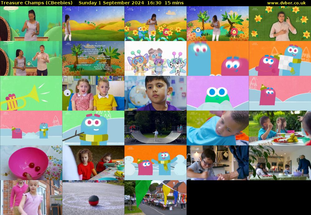 Treasure Champs (CBeebies) Sunday 1 September 2024 16:30 - 16:45