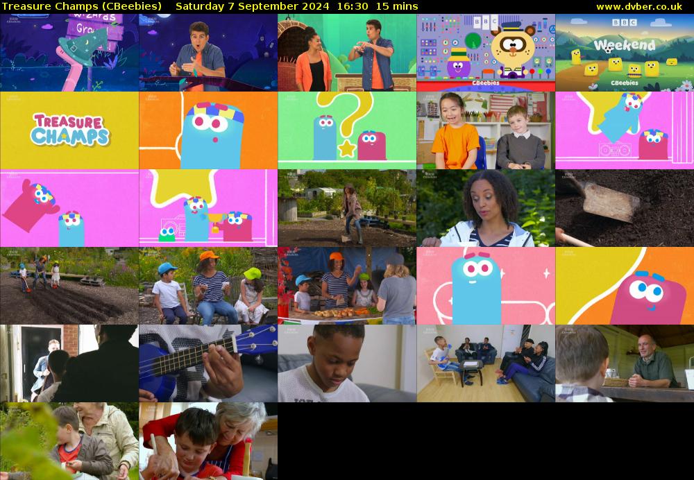 Treasure Champs (CBeebies) Saturday 7 September 2024 16:30 - 16:45