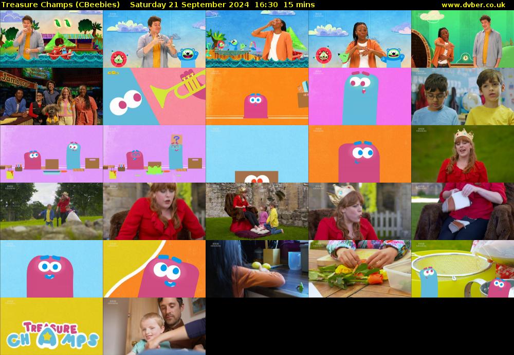 Treasure Champs (CBeebies) Saturday 21 September 2024 16:30 - 16:45