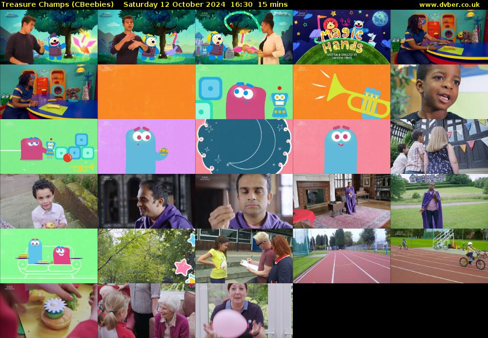 Treasure Champs (CBeebies) Saturday 12 October 2024 16:30 - 16:45