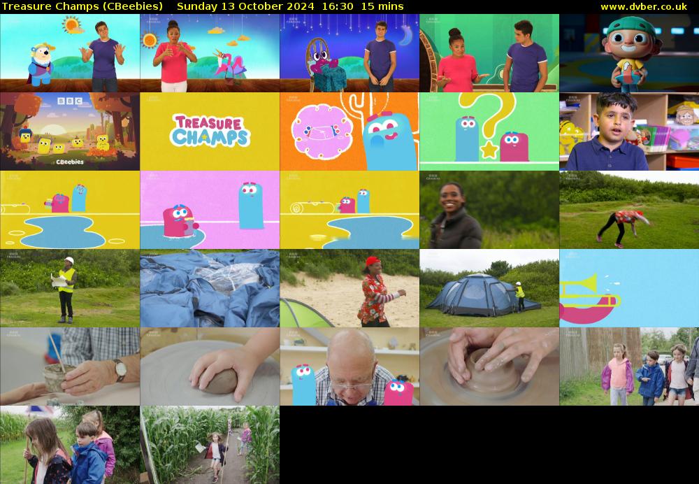 Treasure Champs (CBeebies) Sunday 13 October 2024 16:30 - 16:45