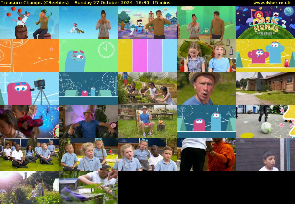 Treasure Champs (CBeebies) Sunday 27 October 2024 16:30 - 16:45