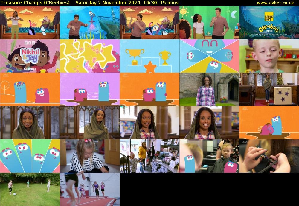 Treasure Champs (CBeebies) Saturday 2 November 2024 16:30 - 16:45